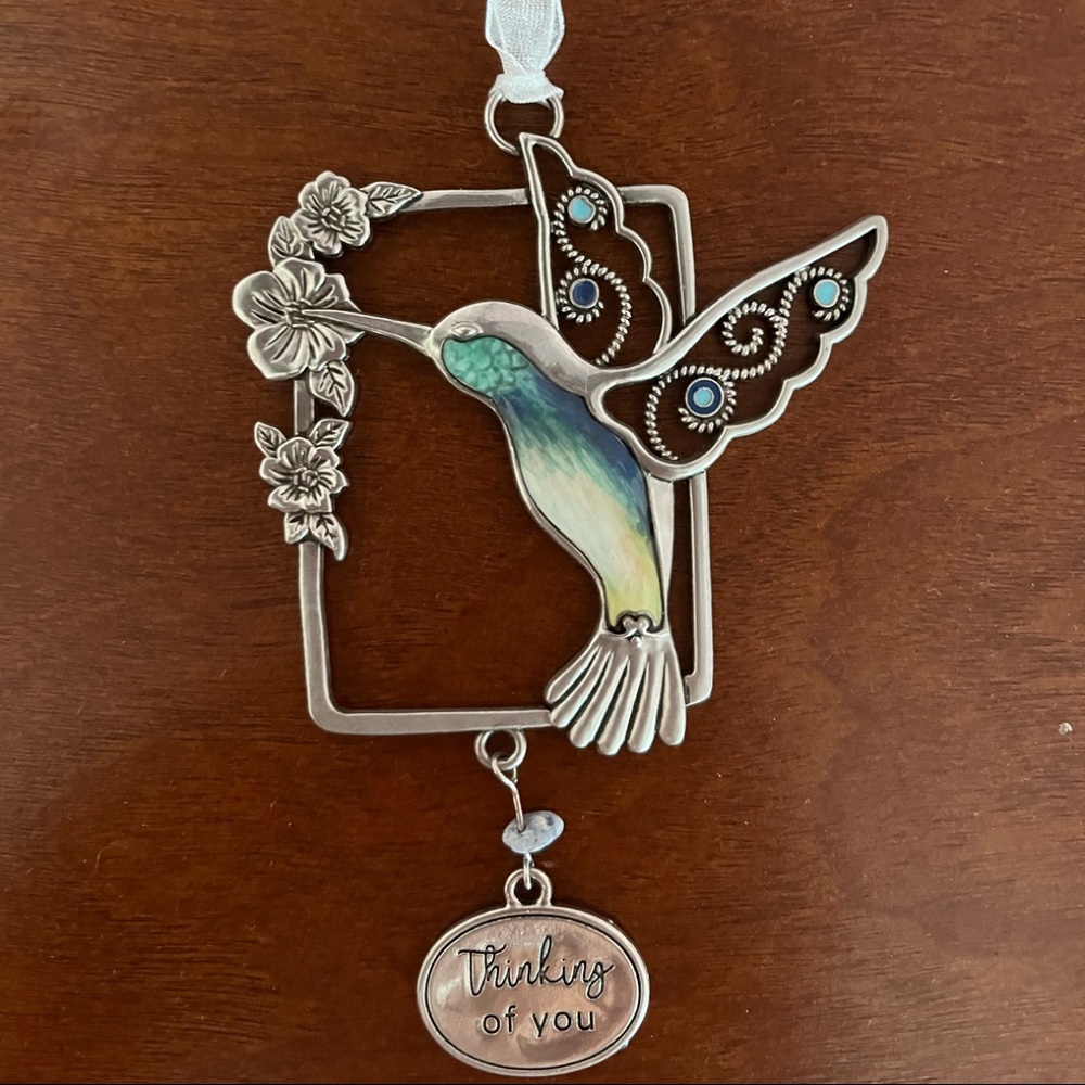 Hummingbird “Thinking of you” Car Charm.